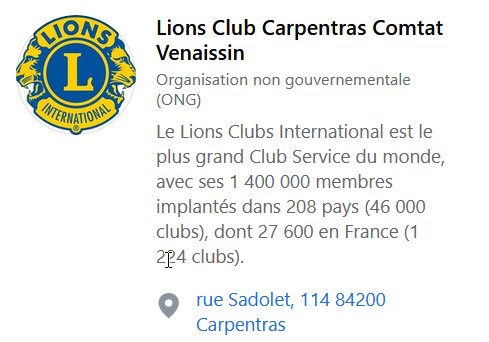 Lions Club Carpentras